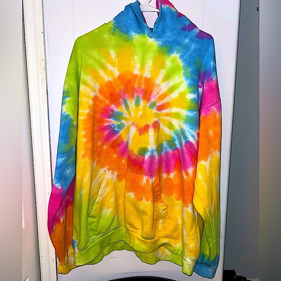 COPY - COPY - 90s mint vintage large oversized mint hoodie! Tie dyed French ter… - Picture 2 of 11